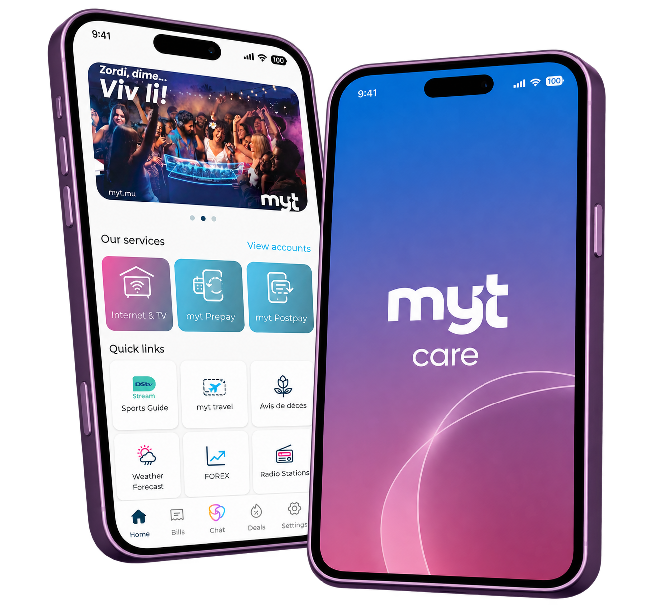 myt care app screens